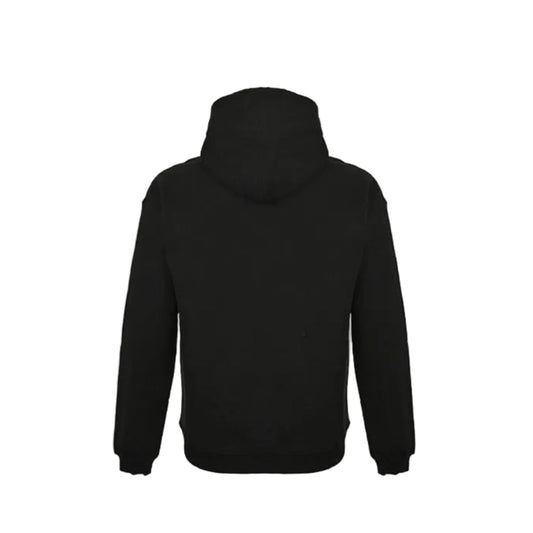 Gucci Black Heavyweight Cotton Hoodie with Rainbow Gradient Wordmark Print