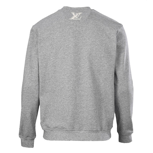 Louis Vuitton Marque Déposée Embroidered Crewneck Sweatshirt — Grey