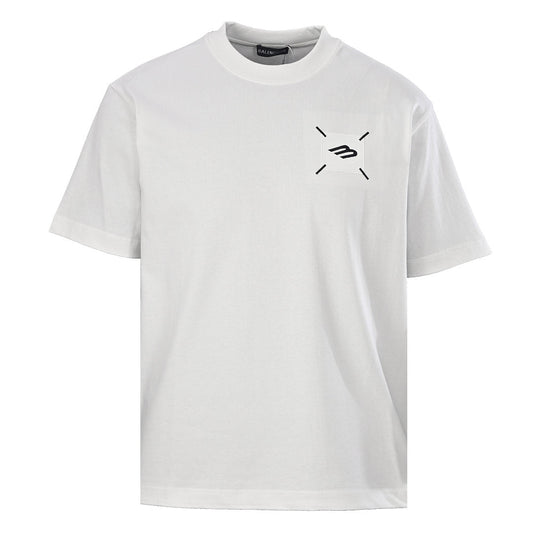 Balenciaga B Badge Patch Oversized T-Shirt – White