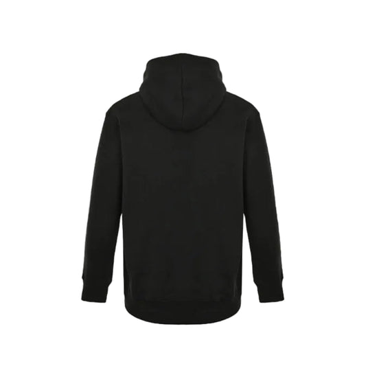 Gucci Black Heavyweight Cotton Hoodie with Raised-Letter Wordmark Print