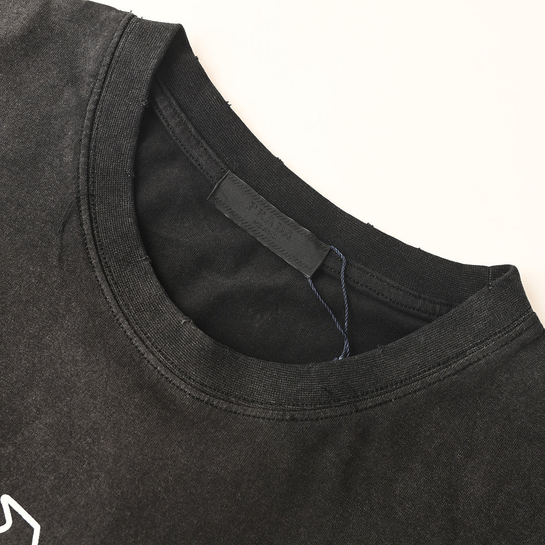 PRADA Cutout Letter Print T-Shirt