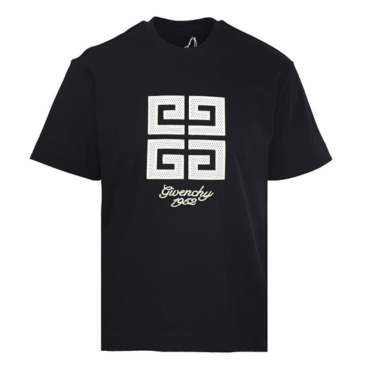 Givenchy 4G Logo 1952 Embroidered Patch Oversized T-Shirt – Black