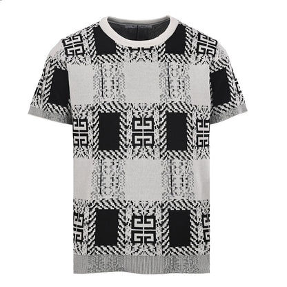 Givenchy 4G Monogram Jacquard Knit T-Shirt – Black & White