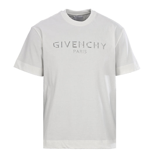 Givenchy Paris Embossed Logo Oversized T-Shirt – Light Grey