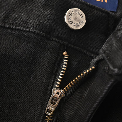Louis Vuitton Black High-Waisted Straight-Leg Jeans