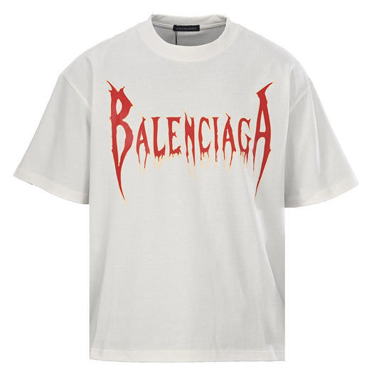 Balenciaga Archive Cracked Gold Logo T-Shirt – white