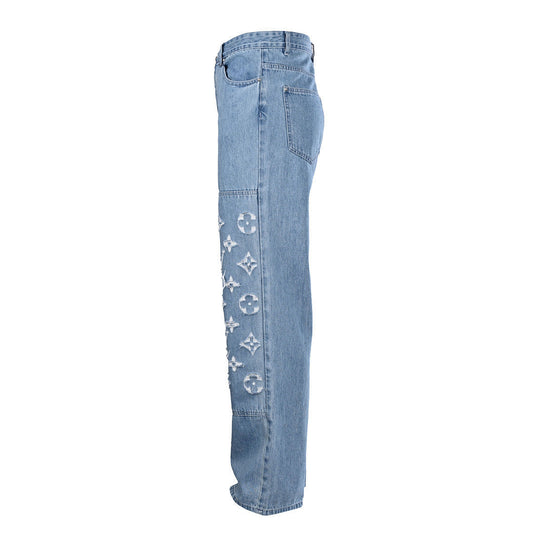 Louis Vuitton High-Waisted Straight-Leg Denim Trousers