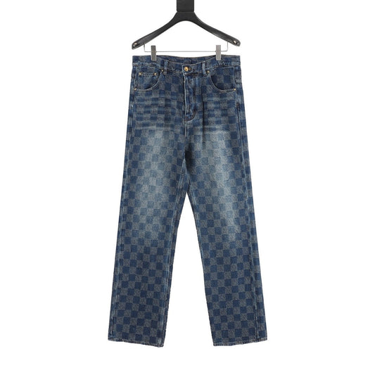 Louis Vuitton Damier-Pattern Denim Skate Trousers
