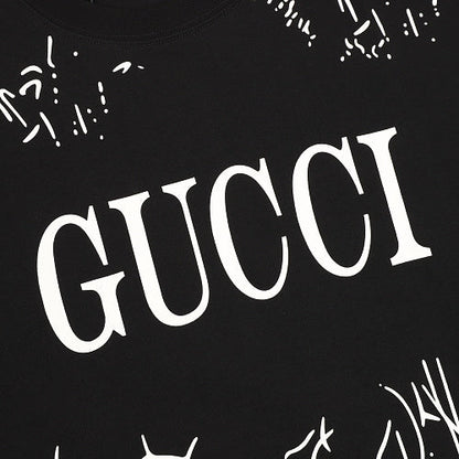GUCCI 2026 New Arrival: All-Over Digital Print Twig Motif T-Shirt