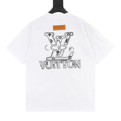 Louis Vuitton 26SS Front & Back LV Logo Embroidered T-Shirt
